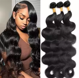 Black 24 26 Body Wave Human Hair Bundles 100 Brazilian Remy Human Hair 3/4 Pcs Original Hair Ladies Bundles For Women
