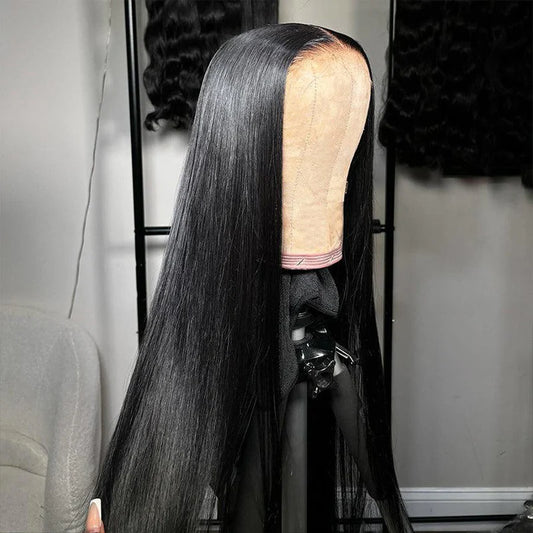 Jet Black Straight Hair Wig 13x6 Lace Front Human Hair Wigs Sterly Hair