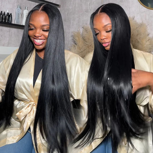 Jet Black Straight Hair Wig 13x6 Lace Front Human Hair Wigs Sterly Hair